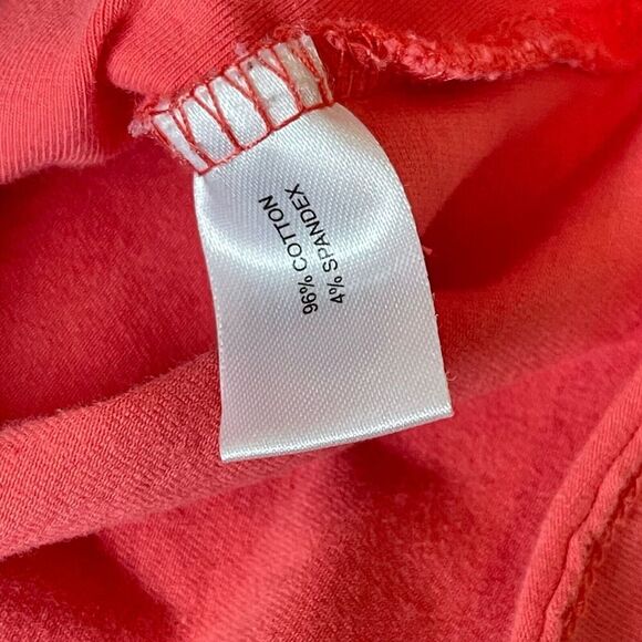 Boston Proper Top XS Coral 3/4 sleeve ruched Front Tie Style Contemporary Chic - Picture 7 of 10